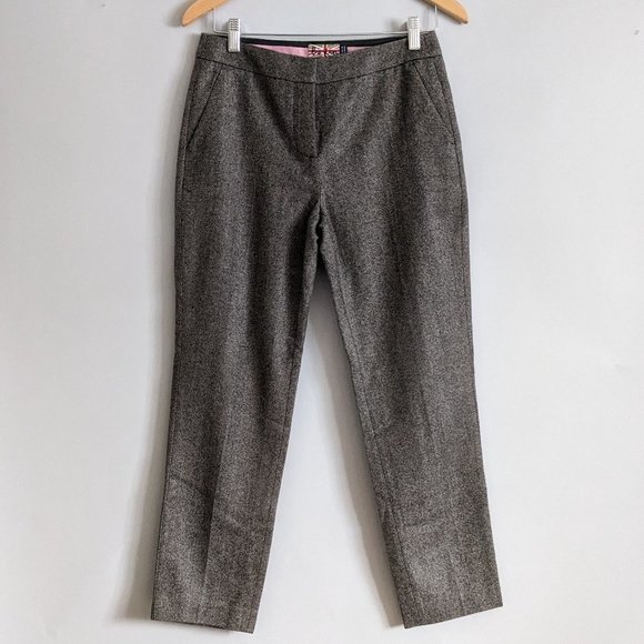Johnnie Boden British Tween Wool Blend Herringbone Trousers Size 6R - Picture 7 of 7